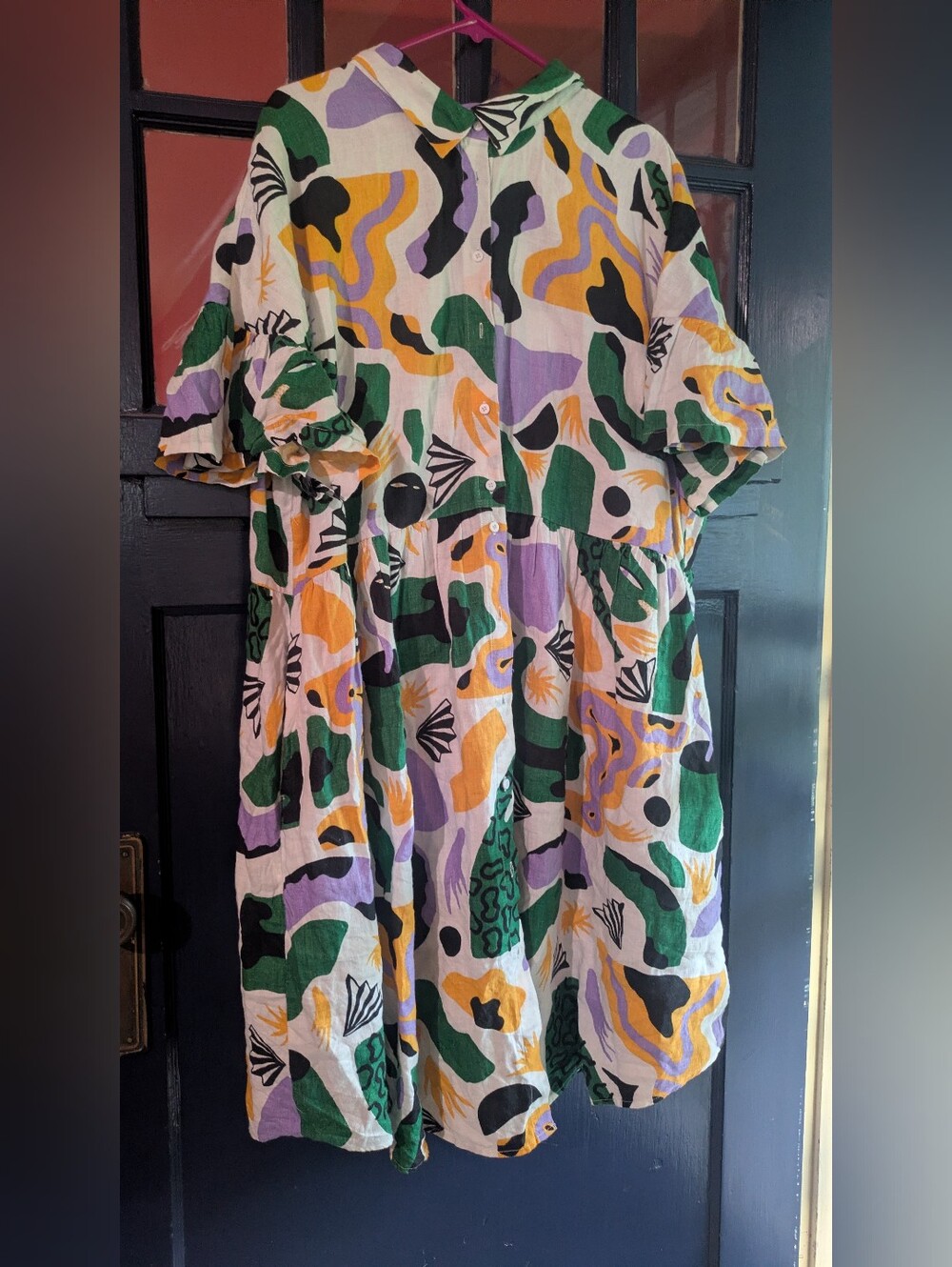 Gorman abstract print shirtdress w/pockets